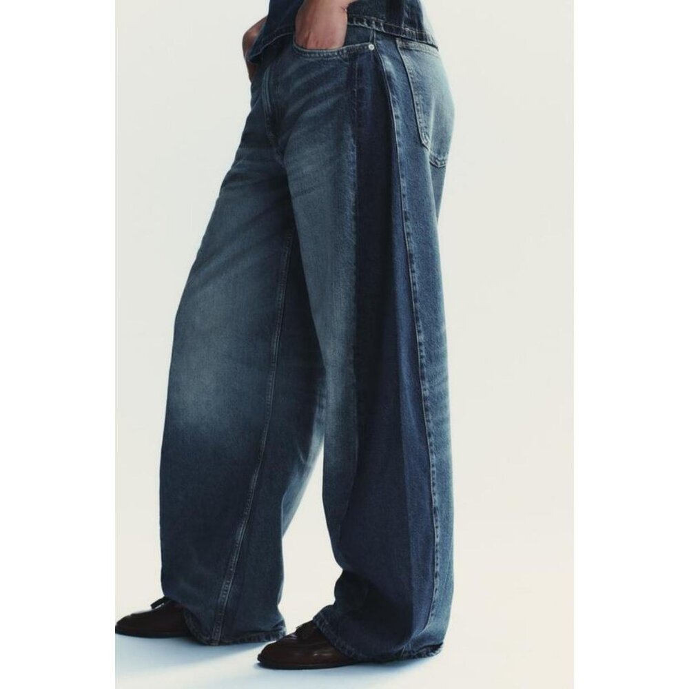 ZARA TRF OVERSIZE BALLOON HIGH-WAIST JEANS - Picture 5 of 9